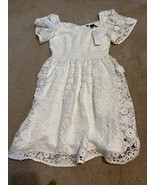 French Connection Size 0 Floral Lace crochet Mini Dress Summer White NWT... - $46.50