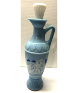 Vintage Whiskey Bottle Jim Beam Blue Pitcher Socrates Plato Aristotle Pi... - $13.57 CAD
