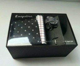 Esquire the Ultimate Tie Pocket Square Lapel Pin Men&#39;s Wearhouse $80 MSRP - $14.74