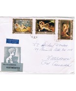 Stamps Art Hungary Envelope Budapest Nudes Festmenyek - $3.95