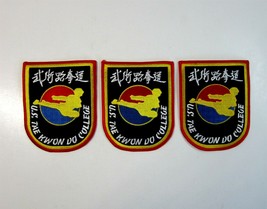 Lot of 3 Vintage U.S. Taekwondo College Tae Kwon Do Korea Symbol Patches... - $7.99