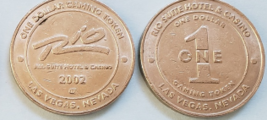 RIO All Suite Hotel &amp; Casino Las Vegas, NV One Dollar Gaming Token, 2002 - £4.73 GBP