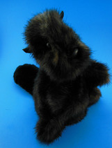 Beaver Hand Puppet Plush Beautiful faux fur pile fabric dark sable brown - $14.84