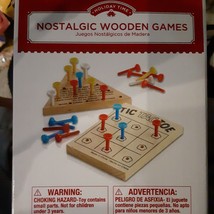 Holiday Time Nostalgic Wooden Games  2 pieces of games included with pegs. - £3.94 GBP