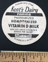 Vintage Kent&#39;s Dairy Milk Bottle Cap Lid 1 5/8&quot; Diameter Olean NY Vitamin D - £7.56 GBP
