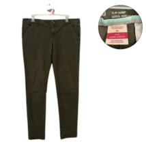 Mossimo Women’s Slim Skinny Pants Size 13 Olive Green Casual Stretch - $16.78