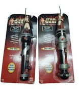 Set Of 2 NEW Star Wars Episode I Obi-Wan Kenobi Qui-Gon Jinn Battle Sabe... - $14.84