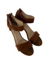 Seychelles Womens Shoes Hello Lovely Brown Fringe Suede Sandals Open Toe Sz 8.5 - £13.14 GBP