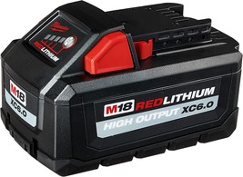 Lithium-Ion Battery, Milwaukee 48-11-1865 M18 Redlithium High Output Xc 6 Ah. - £89.36 GBP