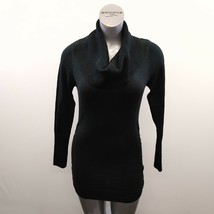 Candy Couture Cowl Neck Sweater Dress Women&#39;s Size Large Black Long Sleeve  - $7.92