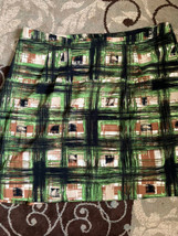 LANE BRYANT COLORFUL Crosshatch PRINT PENCIL SKIRT SZ 20 Green Brown Black - £16.36 GBP