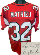 Tyrann Mathieu signed Arizona Cardinal Red Custom Stitched Pro Style Football Je - £87.88 GBP