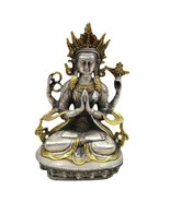 Tibet Silver Copper Gilt Tibetan Buddhism Buddhism Sakyamuni Buddha Statues - $88.00
