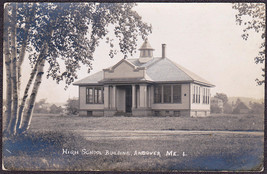 Andover, Maine Pre-1920 RPPC - High School Real Photo Postcard - £11.58 GBP
