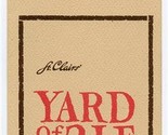 Yard of Ale Taproom Menu Brattle St Harvard Square Cambridge Massachuset... - £29.83 GBP