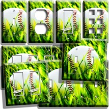 BASEBALL BALL IN GREEN GRASS LIGHT SWITCH OUTLET WALL PLATE SPORT ART RO... - £8.96 GBP+