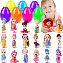 18 Pack Jumbo Easter Eggs with Doll Toys Inside for Girls Easter Eggs wi... - £25.89 GBP
