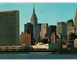 United Nations Manhattan Skyline New York City NY Chrome Postcard R8 - $2.92