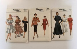 Vogue Ladies Dress Tops Skirts Jacket Three Sewing Patterns Sizes 8-10-1... - $16.71