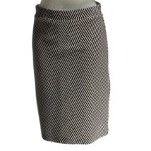 ANTHROPOLOGIE MAEVE Skirt Women&#39;s Size Medium Geometric Pattern Brown White - $35.99