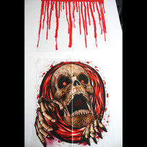 Bloody Horror-SKELETON Skull Toilet COVER-Halloween Pirate Bathroom Decorations - £2.96 GBP