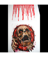Bloody Horror-SKELETON SKULL TOILET COVER-Halloween Pirate Bathroom Deco... - £3.00 GBP