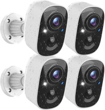 Security Cameras Wireless Outdoor (4 Pack), Battery Powered Cameras for ... - $81.20 CAD