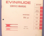 1970 Evinrude Sportwin 9 1/2 HP Fuoribordo Motore Servizio Negozio Manua... - $19.99