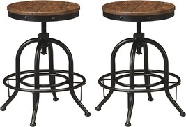 Signature Design By Ashley Valebeck Industrial 24&quot; Adjustable Height, Brown - £183.41 GBP
