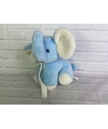 Vintage Fiesta Elephant Baby Blue White Plush Stuffed Animal Toy With Ra... - £40.87 GBP