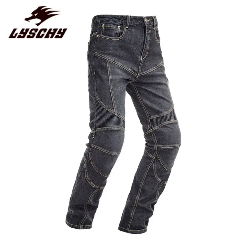 Lyschy Motorcycle Jeans Men Women Off-road Riding Pants Summer Autumn Motocross - £68.92 GBP+