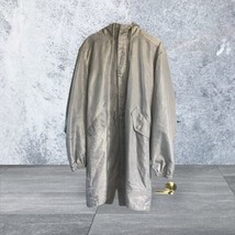 Asos Jacket Women Sz L Flat Pockets Full Zip Summer Gray Raincoat Outdoors - £16.51 GBP