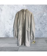 Asos Jacket Women Sz L Flat Pockets Full Zip Summer Gray Raincoat Outdoors - £16.47 GBP