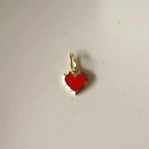 9ct Solid Gold Precious Red Heart Charm Pendant- 9K Au375, customise, gift - £60.63 GBP