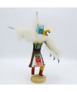 Vintage Navajo Kachina Doll Eagle Dancer 10.5&quot; Handcrafted &amp; Signed Feat... - $1,757.03 MXN