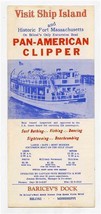 Pan American Clipper Brochure Biloxi Mississippi Excursion Boat 1950&#39;s - $27.72