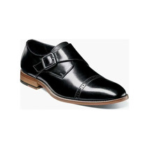 25162,Stacy Adams Leather Shoes Desmond Cap Toe Buckle Strap All Colors image 2