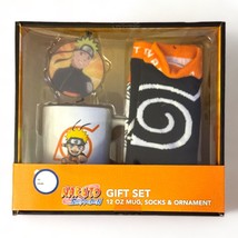 Naruto Shippuden Gift Set 12 oz Mug Crew Socks Ornament NEW - £15.79 GBP