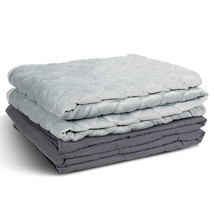 15Lbs Weighted Blanket Queen/King Size 100% Cotton W/ Super Soft Crystal Cover - £77.44 GBP