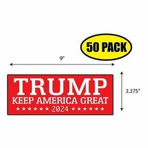 50 Pack 3.375&quot;x9&quot; Trump Kag 2024 Sticker Decal Humor Funny Gift Trump BS0158 - £34.41 GBP