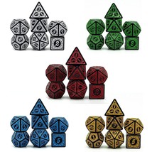 5 Sets Dice Dnd, Polyhedral Dice Set (35Pcs) With Leather Dice Bag, D&amp;D ... - £20.17 GBP