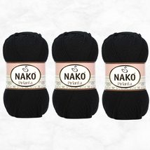 3 Pack NAKO Pirlanta Exclusive Micro Acrylic Yarn Crochet Hand Knitting Art Lot  - £15.18 GBP+