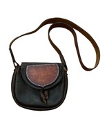 Vintage Brown Leather Mini Crossbody Bag Purse Handmade Western - $35.00