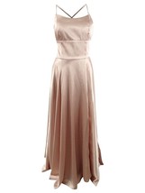 Betsy &amp; Adam Womens Satin Strappy Back Gown,Pink,12 - £230.42 GBP