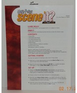 Scene it Harry Potter Edition DVD Board Game Replacement Instructions - $7.63 CAD