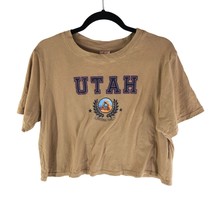 Self Esteem Womens Juniors T Shirt Top Cropped Utah National Park Brown XL - $6.89