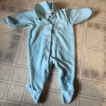 Vintage Carter's Baby  0-3 Month Small Mint Sleeper With embroidered Teddy Bear - $22.57