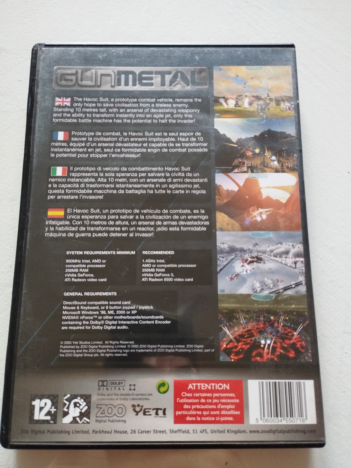 Gun Metal War Transformed Yeti - juego para PC Cd-rom Spain Am Item image 2