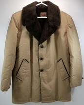 Vintage Fashion Tailored by Ramsgate Men&#39;s Tan Beige Coat Size 44 - £13.97 GBP