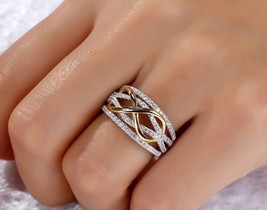 Infinity Ring, 18K Gold Infinity Ring, Engagement Ring, Gold Engagement Ring, Go - £20.25 GBP